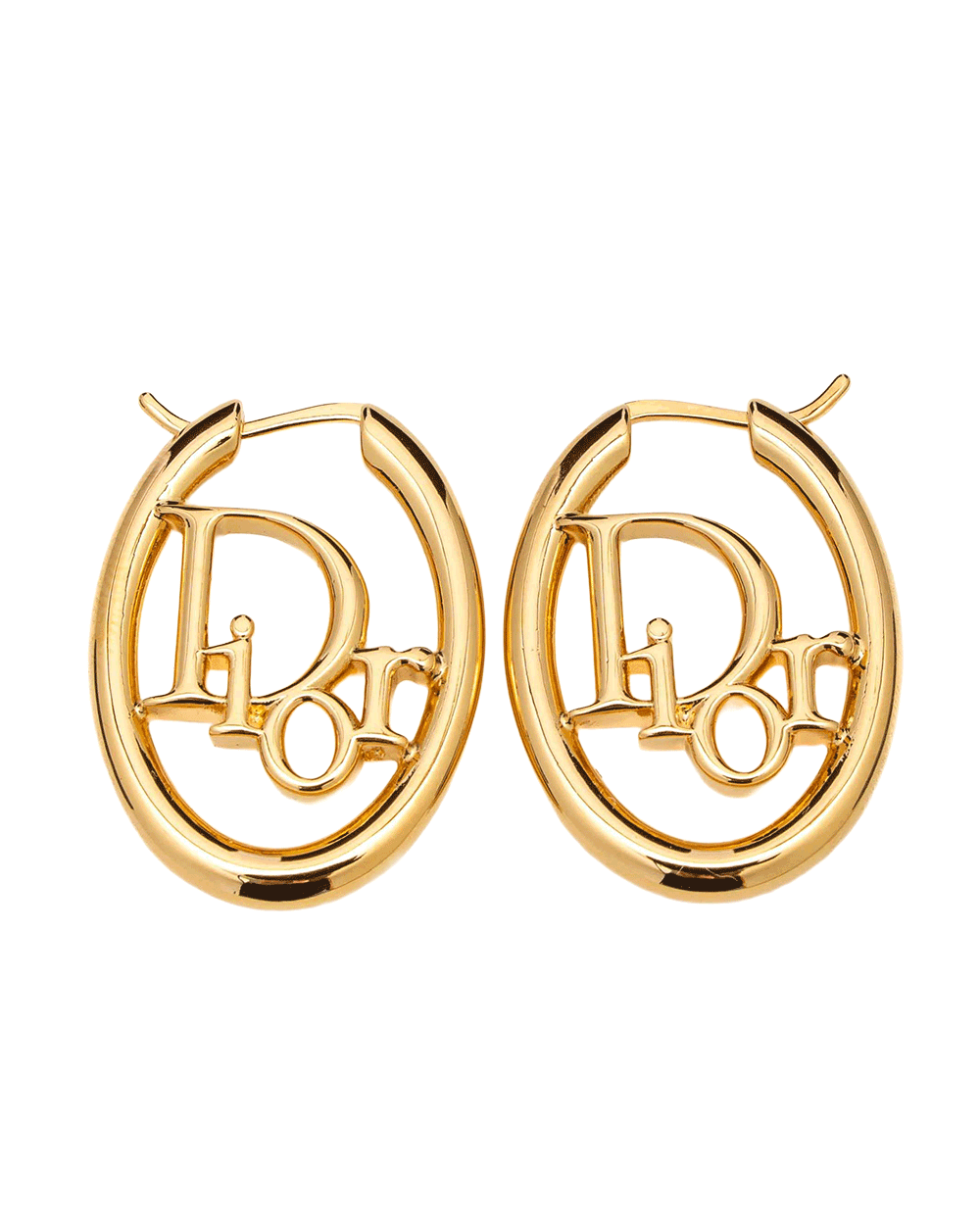 49 NEW DIOR SIGNATURE HOOP EARRING GHW 0435