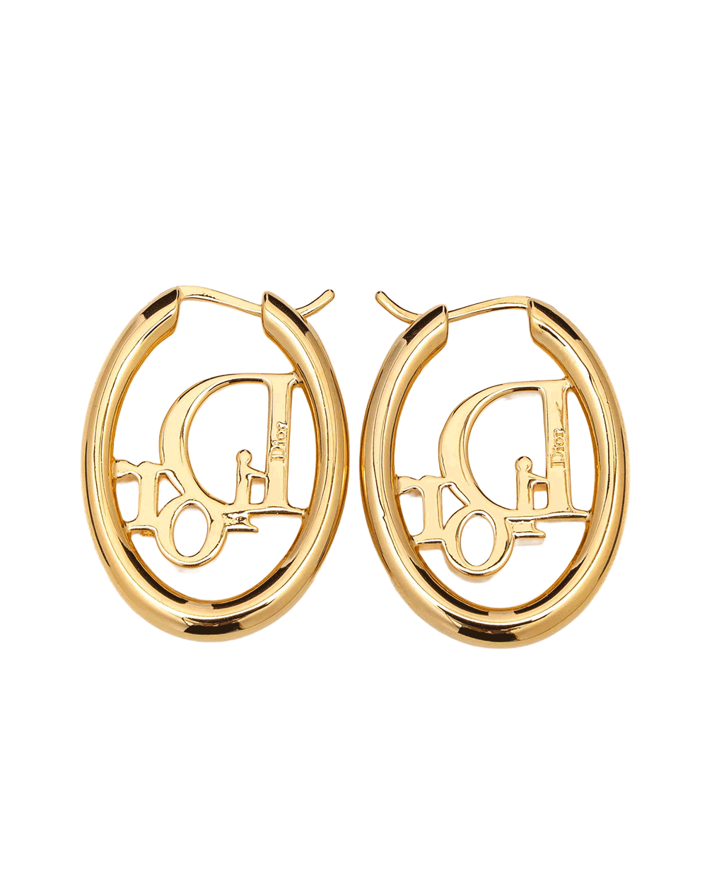 49 NEW DIOR SIGNATURE HOOP EARRING GHW 0436