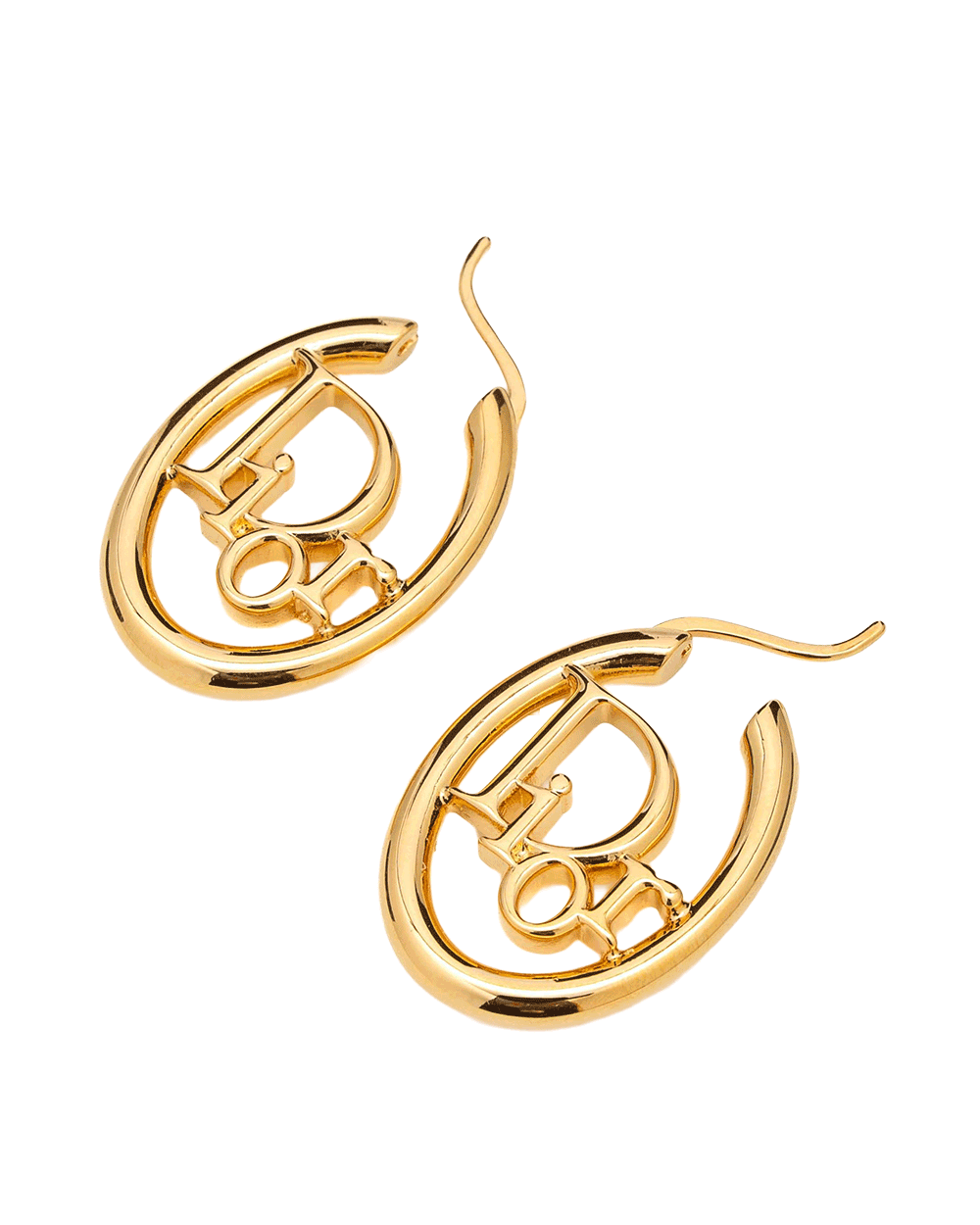 49 NEW DIOR SIGNATURE HOOP EARRING GHW 0437