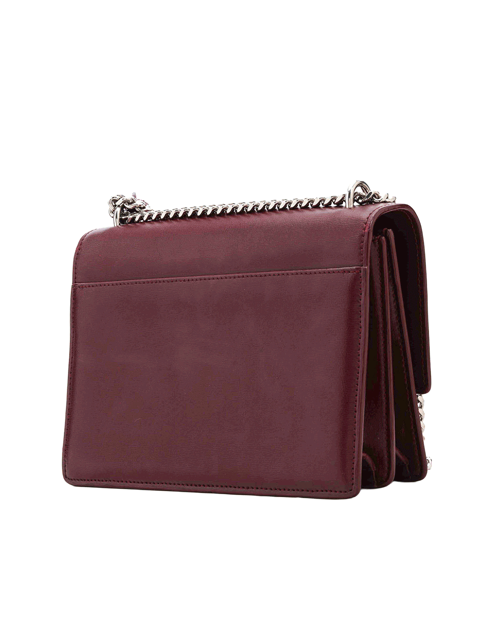 50 YSL SUN SET MEDIUM RED BURGUNDY CALF SHW PLB 442906 1117 0114
