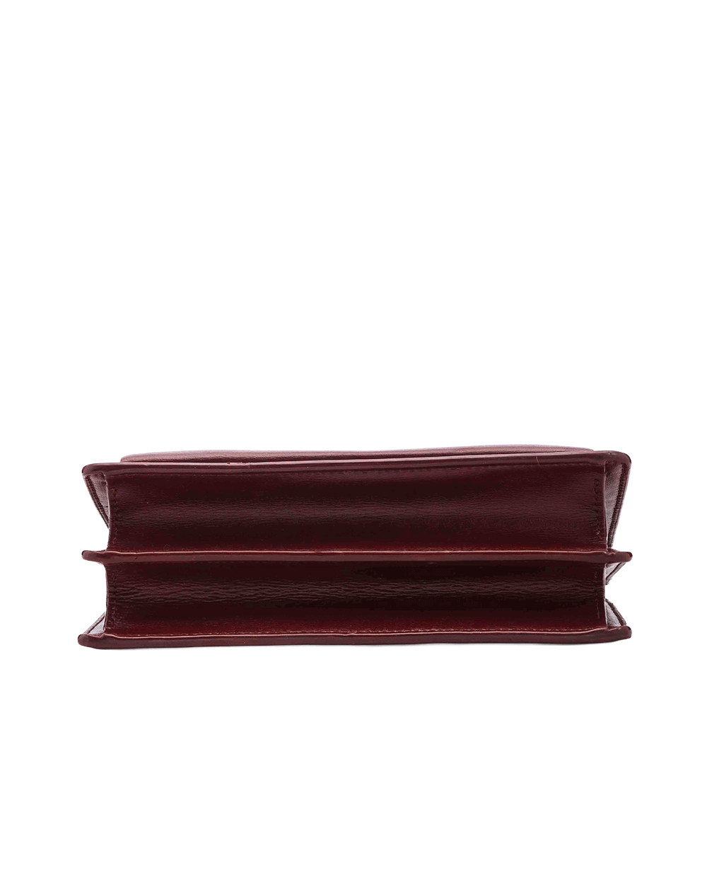 50 YSL SUN SET MEDIUM RED BURGUNDY CALF SHW PLB 442906 1117 0116