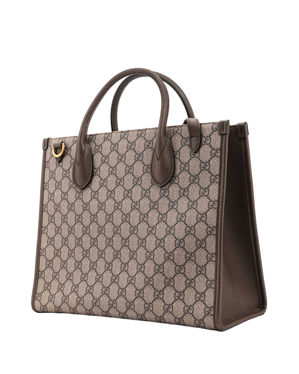 58 GUCCI X DISNEY DONALD DUCK TOTE BAG BROWN GG MONOGRAM CANVAS GHW 643134 520981 0059