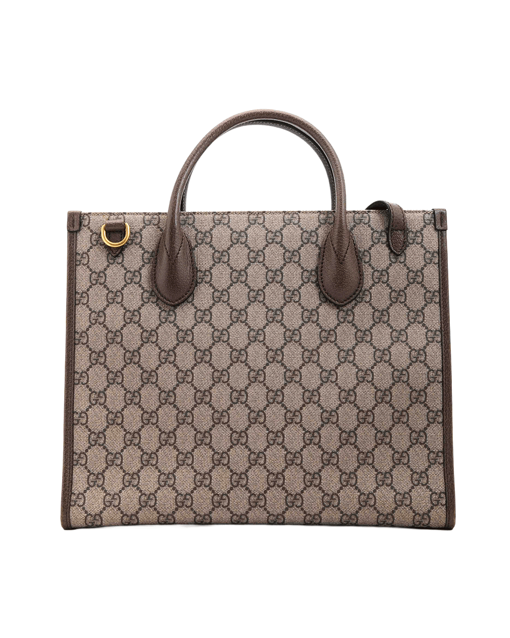 58 GUCCI X DISNEY DONALD DUCK TOTE BAG BROWN GG MONOGRAM CANVAS GHW 643134 520981 0061