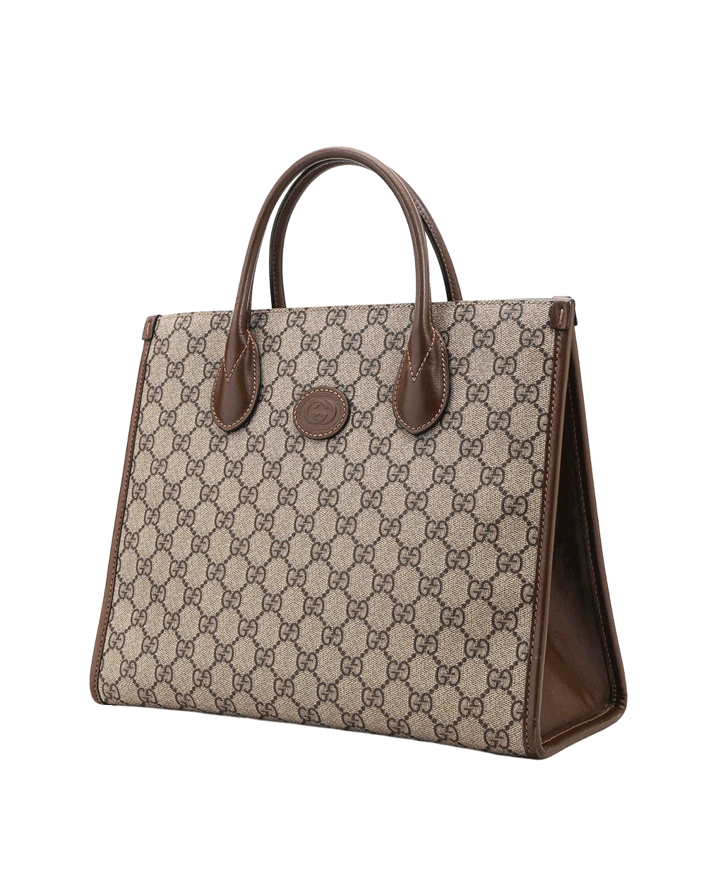 59 GUCCI GG TOTE SMALL BROWN GG MONOGRAM CANVAS GHW 659983 520981 0006