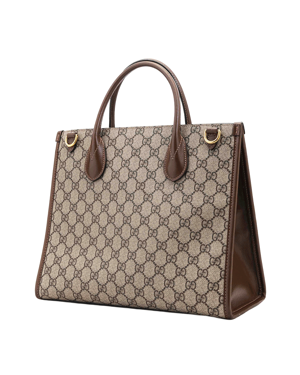 59 GUCCI GG TOTE SMALL BROWN GG MONOGRAM CANVAS GHW 659983 520981 0007
