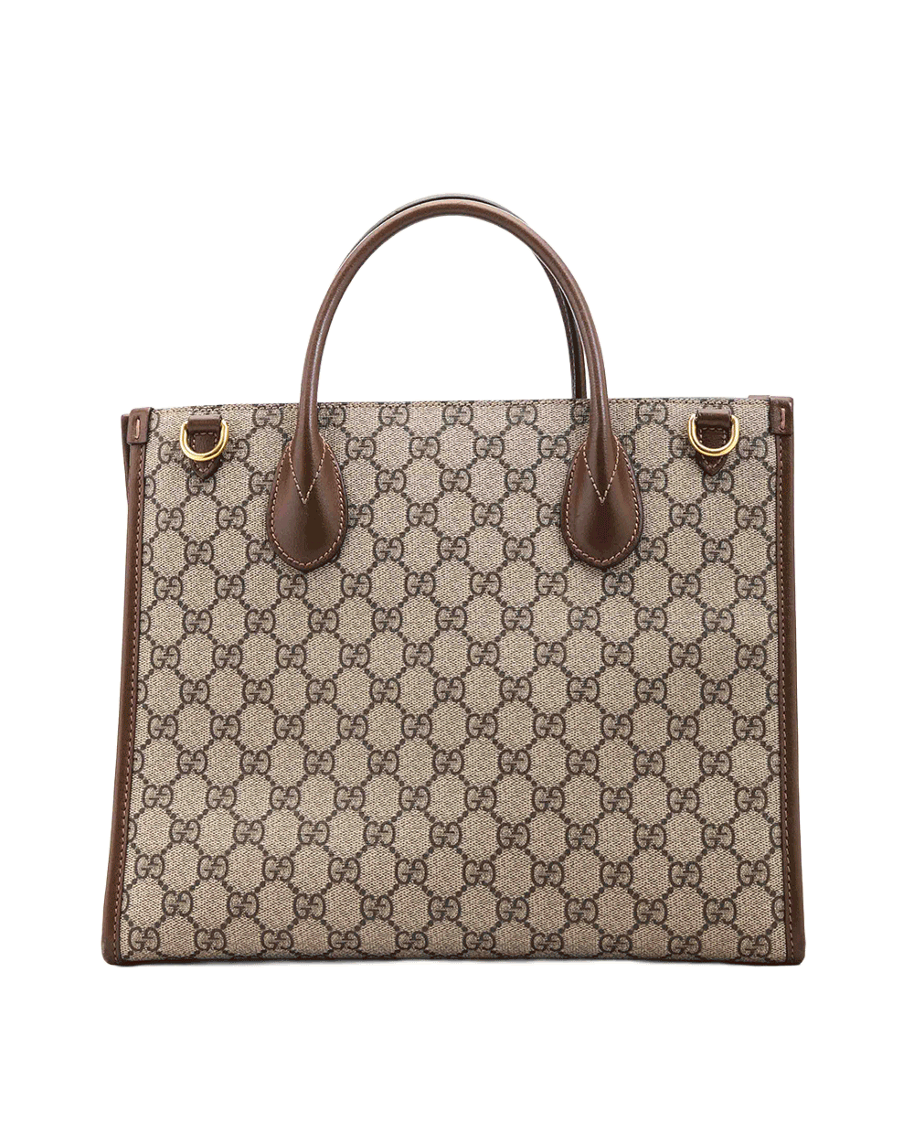 59 GUCCI GG TOTE SMALL BROWN GG MONOGRAM CANVAS GHW 659983 520981 0008