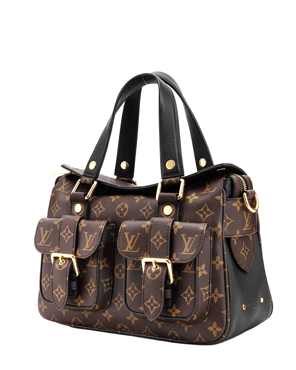 6 LV MANHATTAN NM BROWN BLACK MONOGRAM CANVAS GHW SD3147 0541