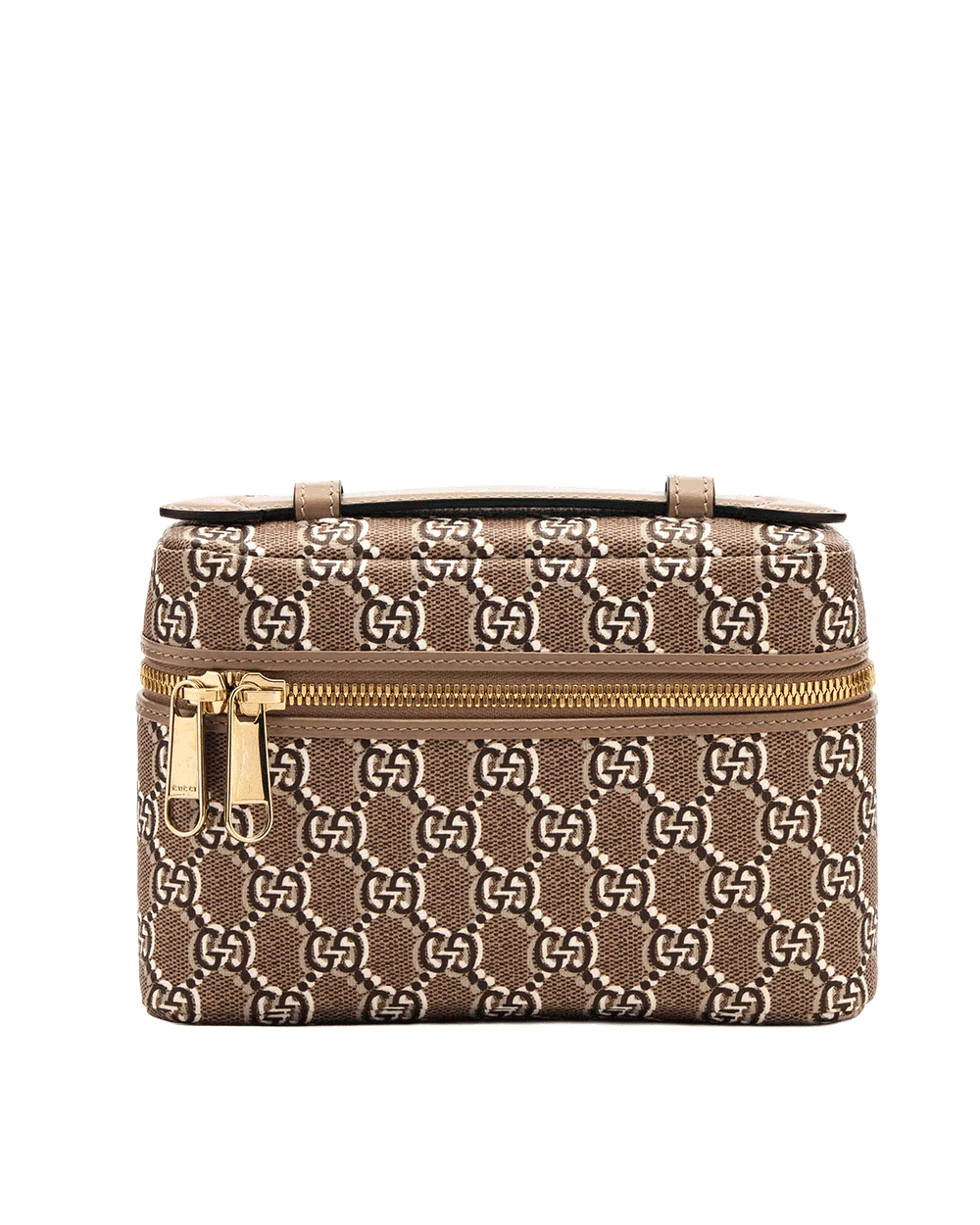 1 GUCCI VANITY BOX WITH STRAP BROWN GG MONOGRAM CANVAS GHW 795058 2149 0044