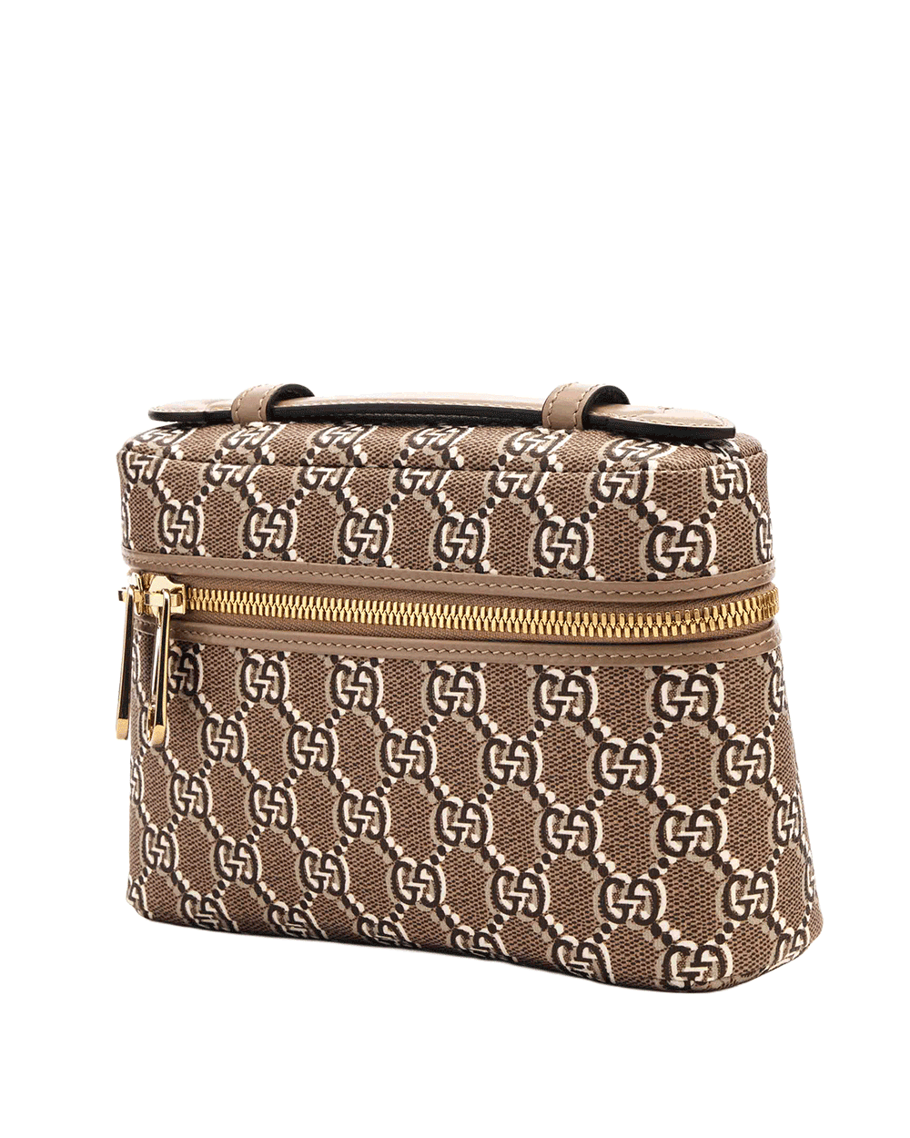 1 GUCCI VANITY BOX WITH STRAP BROWN GG MONOGRAM CANVAS GHW 795058 2149 0045