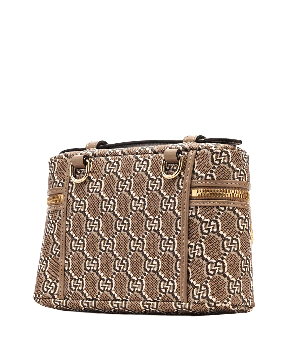 1 GUCCI VANITY BOX WITH STRAP BROWN GG MONOGRAM CANVAS GHW 795058 2149 0046