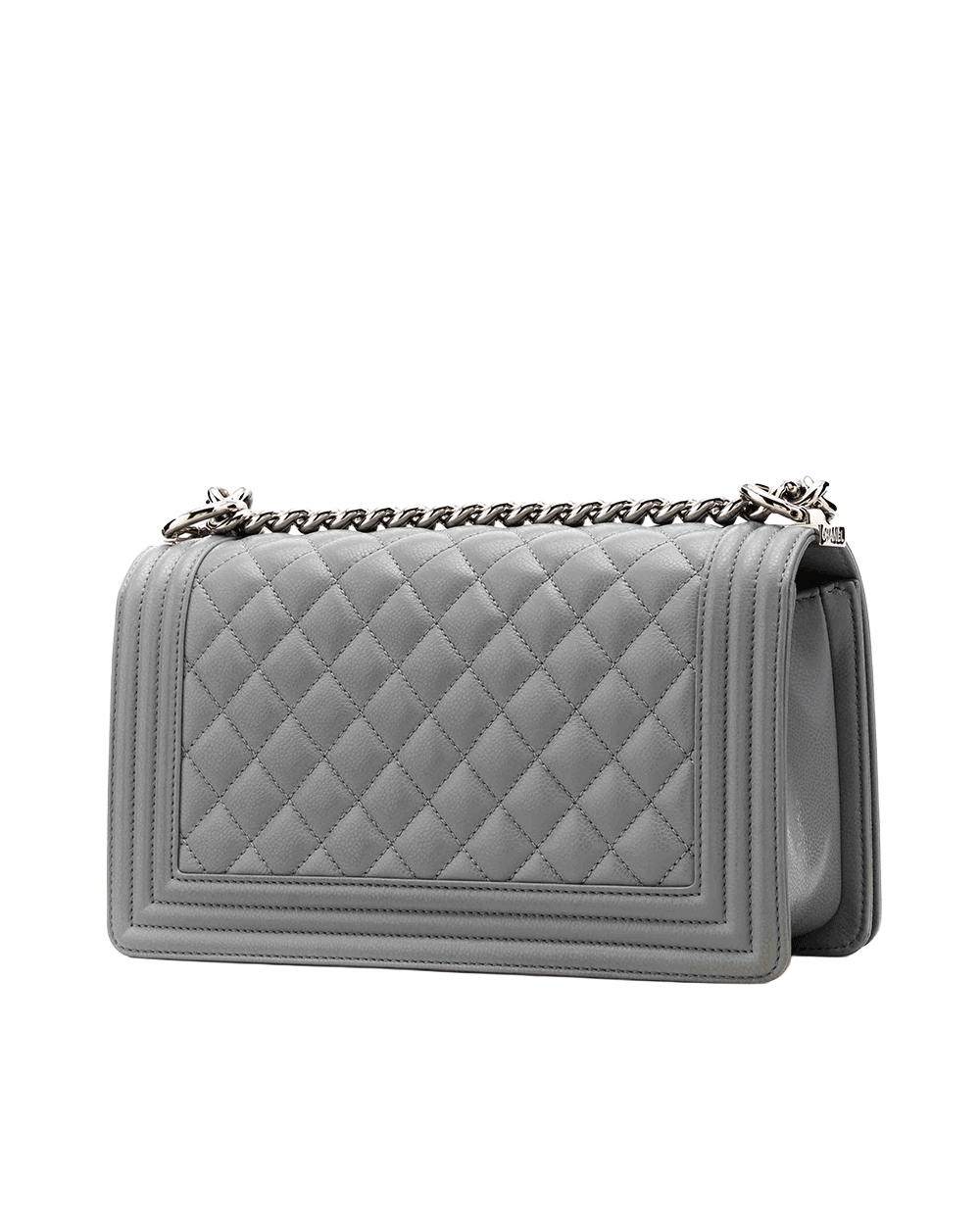 10 CHANEL BOY 10 GREY CAVIAR SHW L357XUN6 8500126