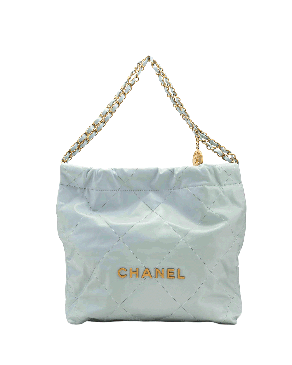 12 CHANEL TOTE 22 SMALL BLUE CALF GHW U1A4A1X0 0109