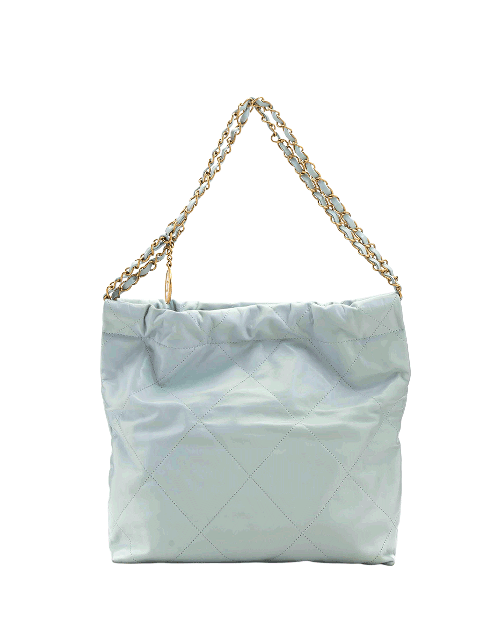 12 CHANEL TOTE 22 SMALL BLUE CALF GHW U1A4A1X0 0112