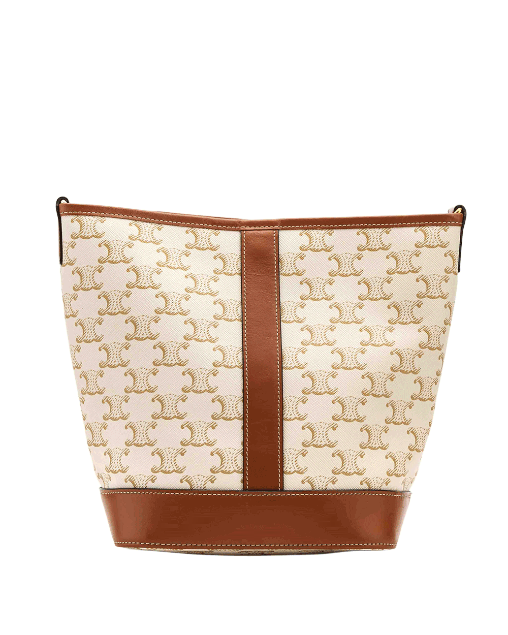 15 CELINE BUCKET TRIOMPHE WHITE CANVAS GHW U CU 5221 0017
