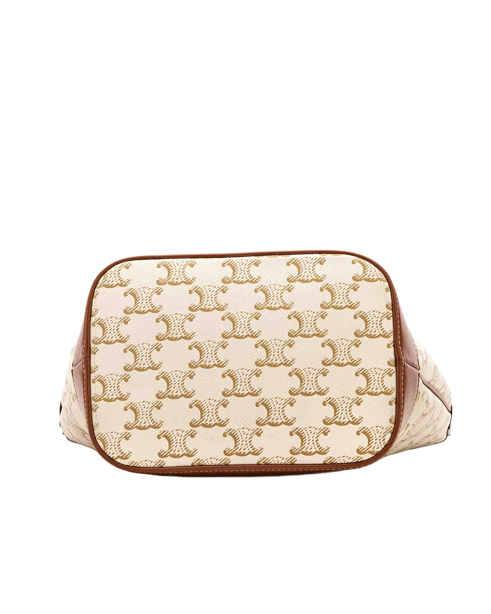 15 CELINE BUCKET TRIOMPHE WHITE CANVAS GHW U CU 5221 0018