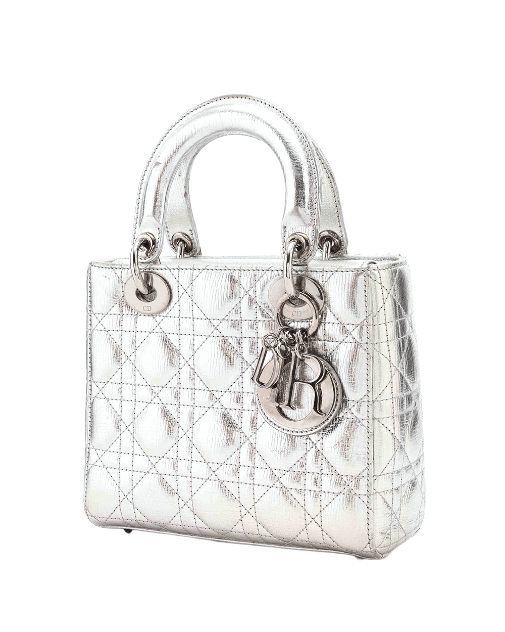 15 DIOR LADY SMALL GREY MATTALIC CALF SHW 29 MA 0127 0059