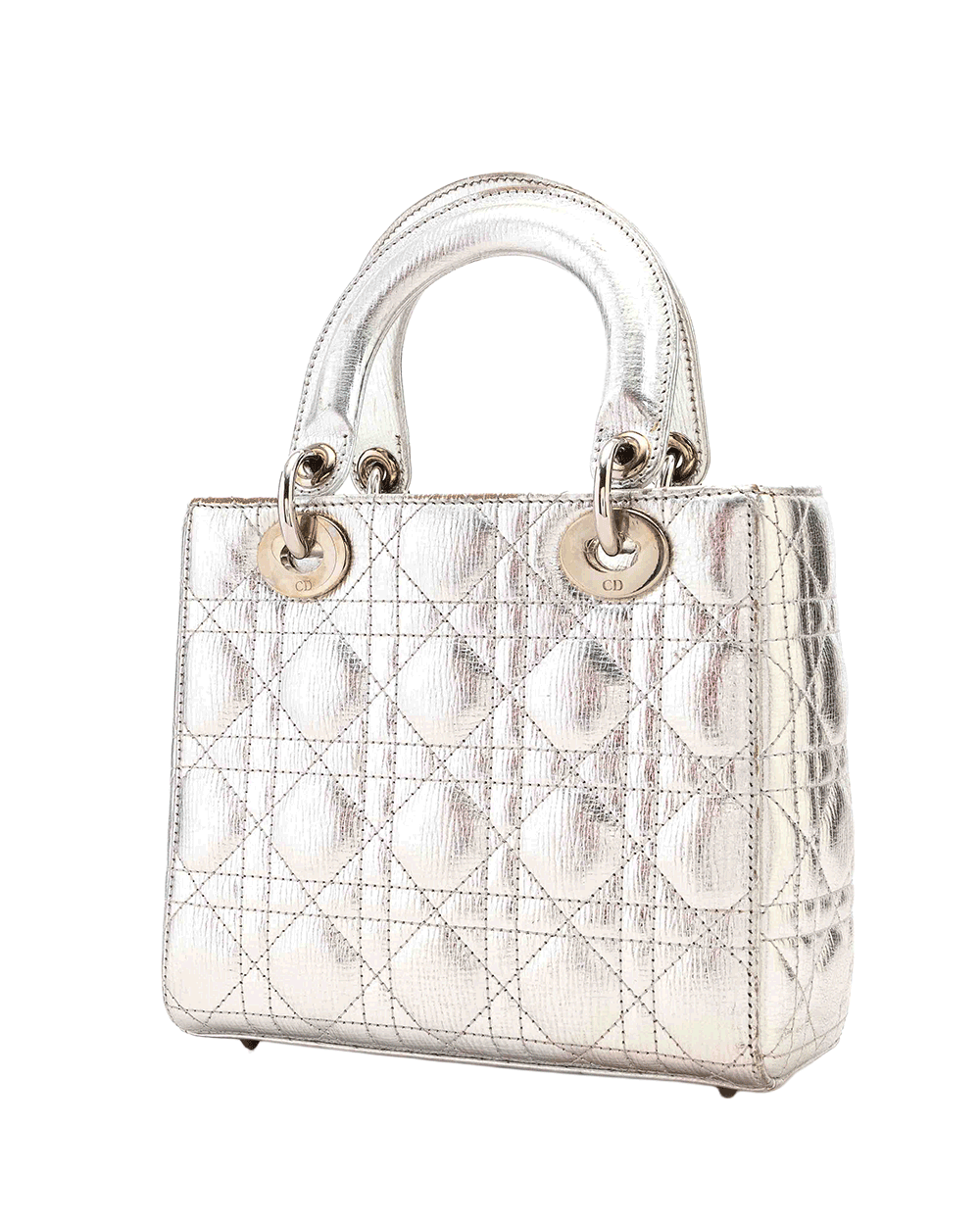 15 DIOR LADY SMALL GREY MATTALIC CALF SHW 29 MA 0127 0060