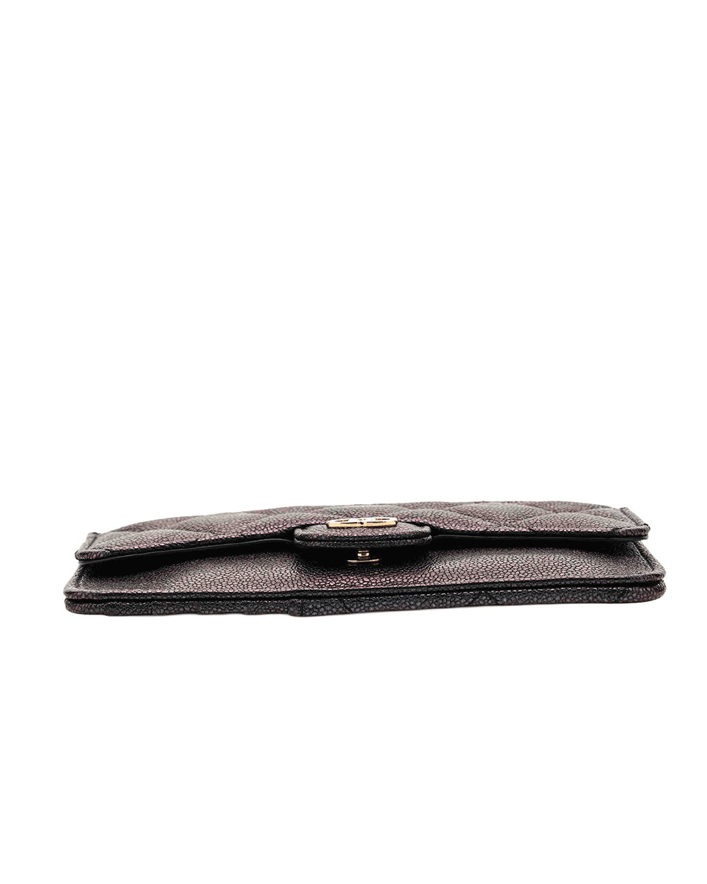 2 CHANEL CLASSIC CARD ZIPPED MEDIUM BLACK MATTALIC CAVIAR GHW 27940601 0150