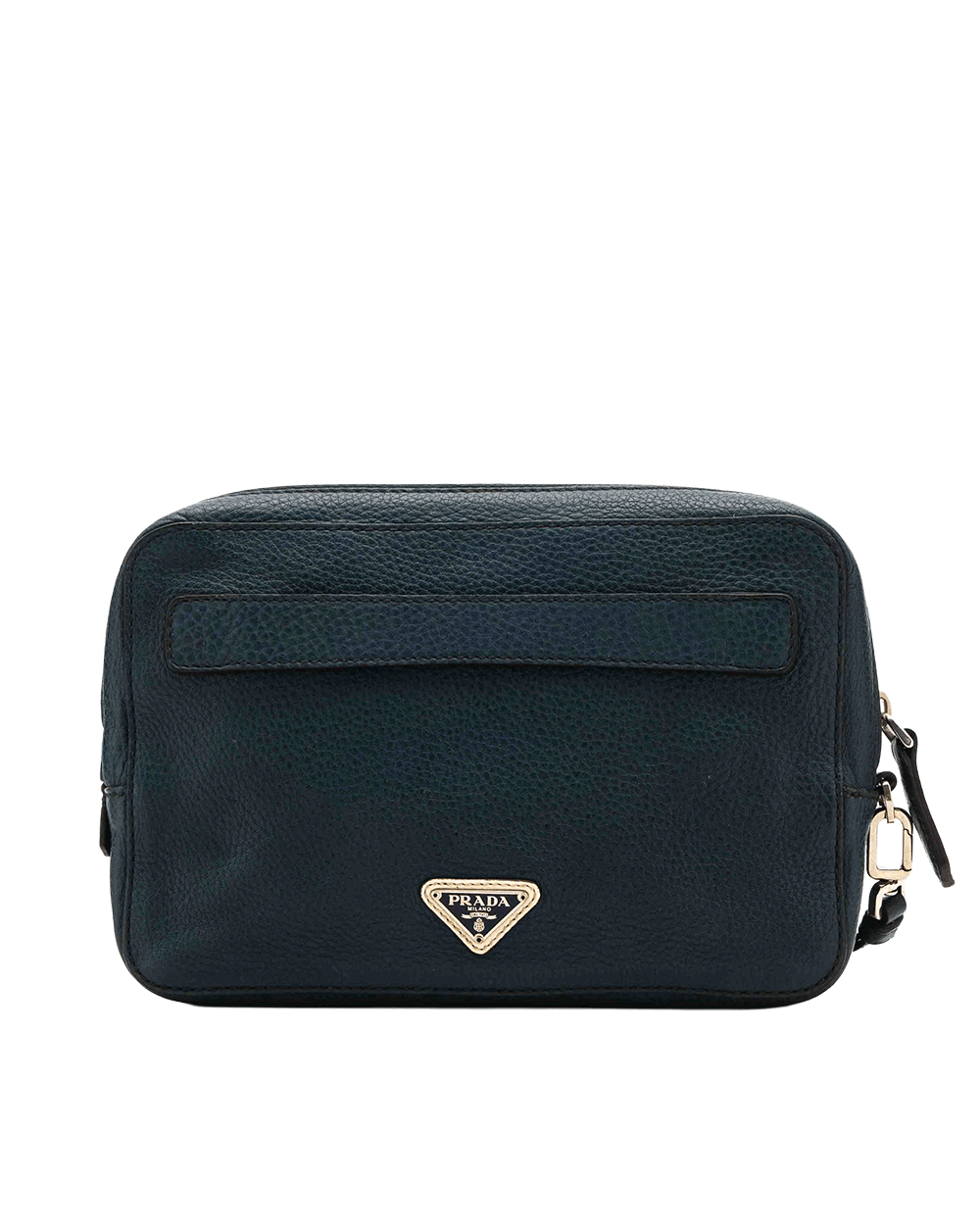 29 PRADA CLUTCH NAVY WHITE CALF SHW 0015 1