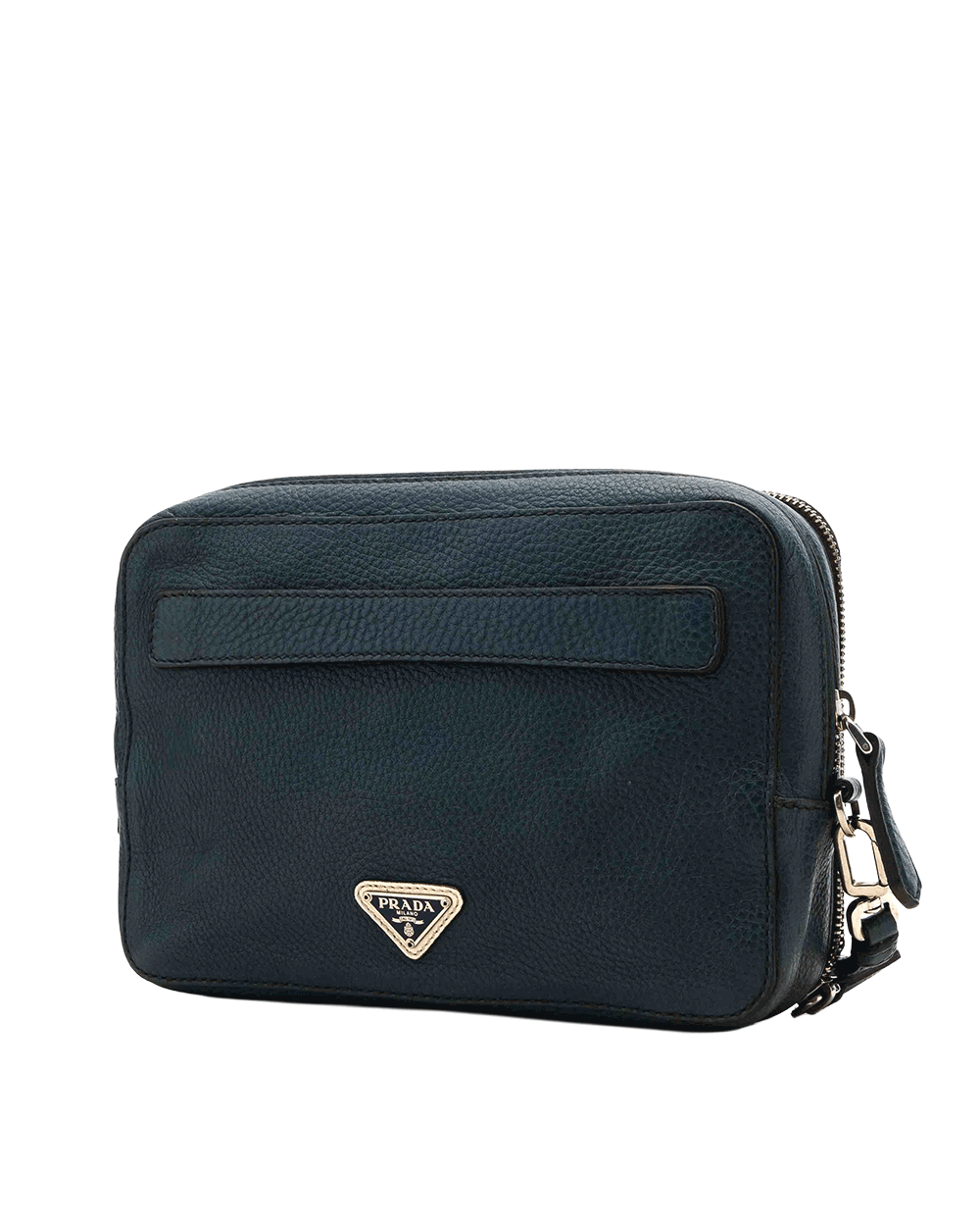 29 PRADA CLUTCH NAVY WHITE CALF SHW 0016 1