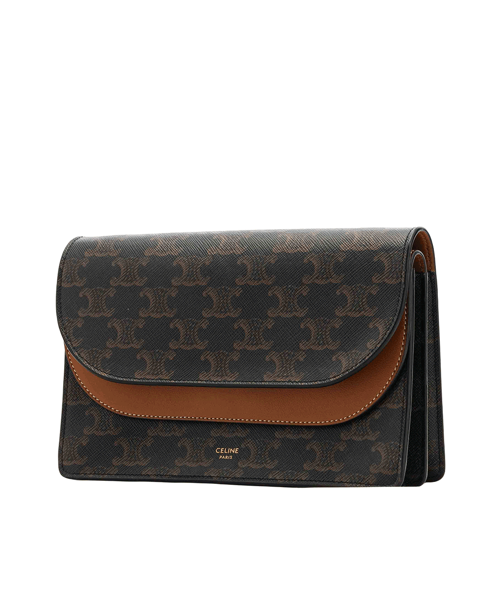 31 CELINE WALLET ON STRAP BROWN TAN CANVAS GHW S BB 412 0033