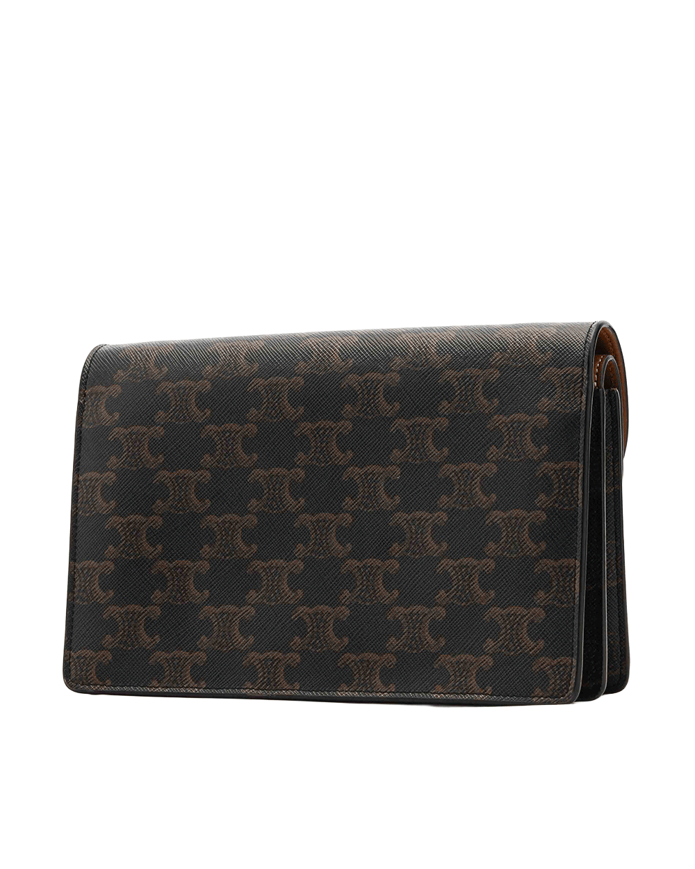 31 CELINE WALLET ON STRAP BROWN TAN CANVAS GHW S BB 412 0034