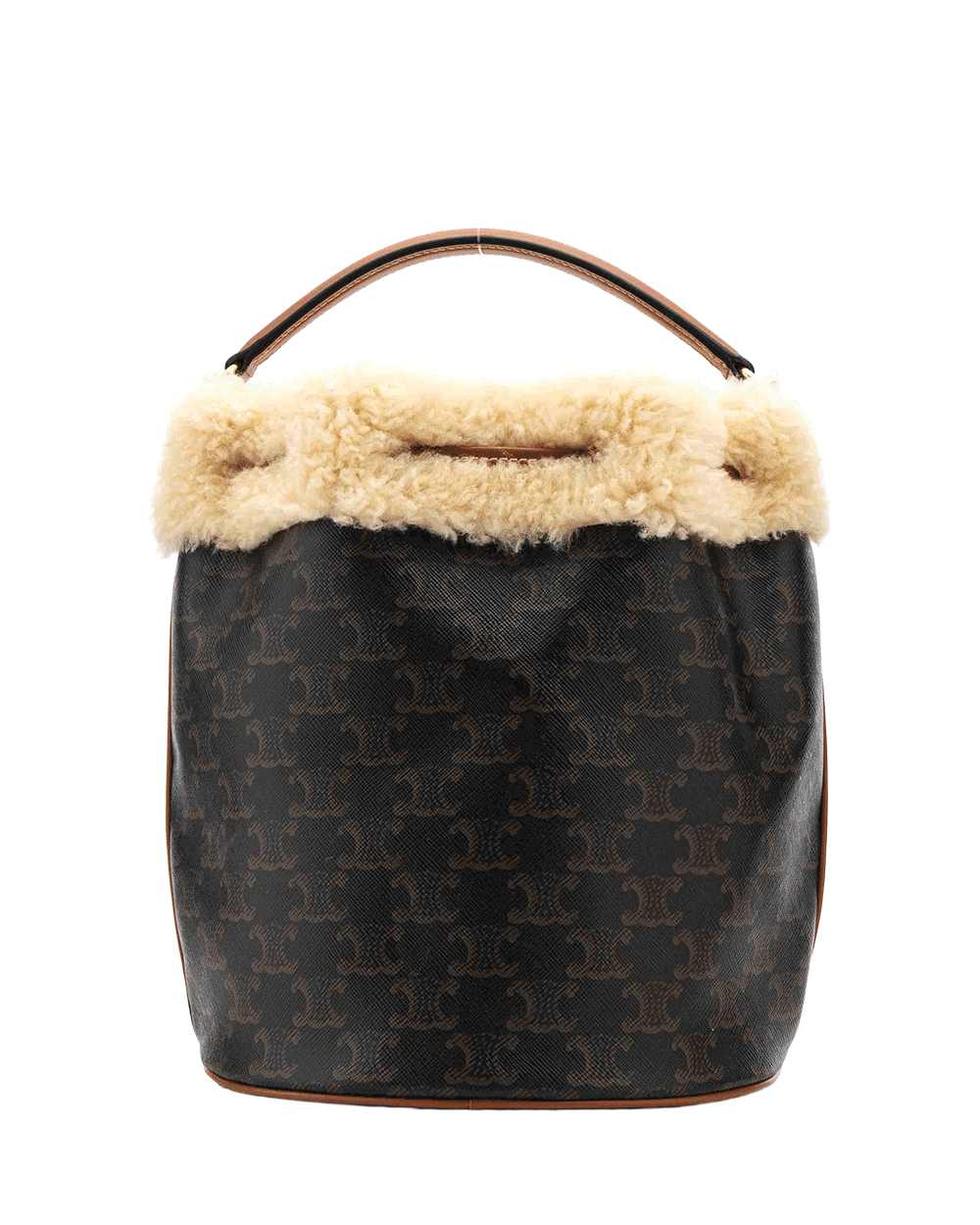 32 CELINE BUCKET CLARA BROWN TAN CANVAS GHW W GA 3214 0029