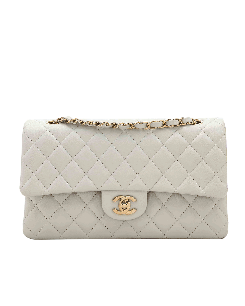 35 CHANEL CLASSIC 10 GREY CAVIAR GHW X8E4XAH9 0079