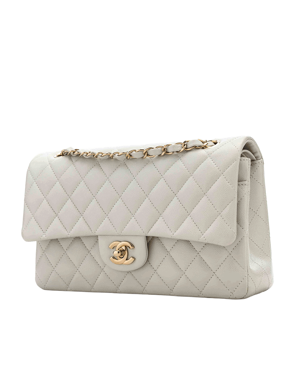 35 CHANEL CLASSIC 10 GREY CAVIAR GHW X8E4XAH9 0080
