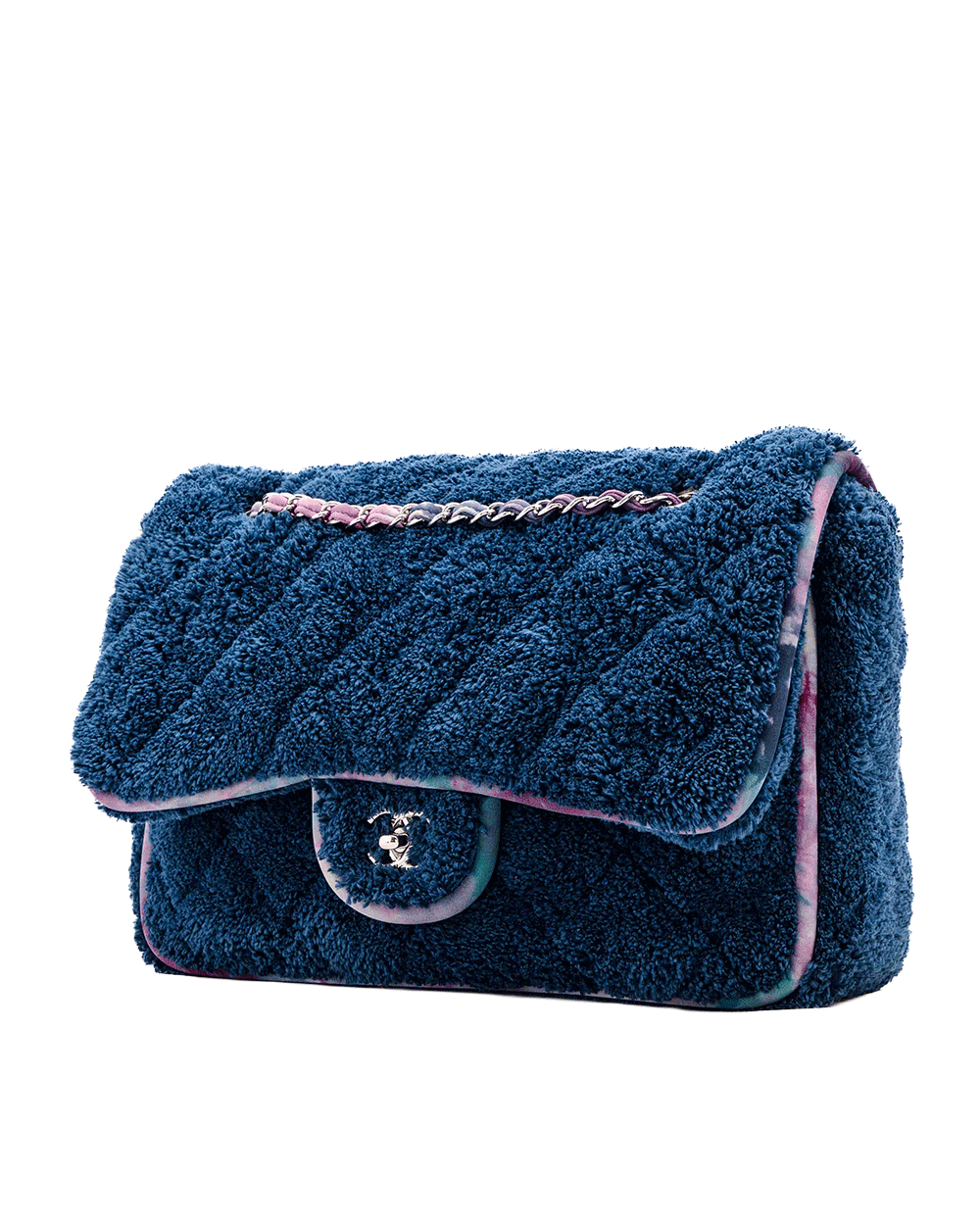 36 CHANEL CLASSIC JUMBO BLUE TERRY GHW 30759658 8500190