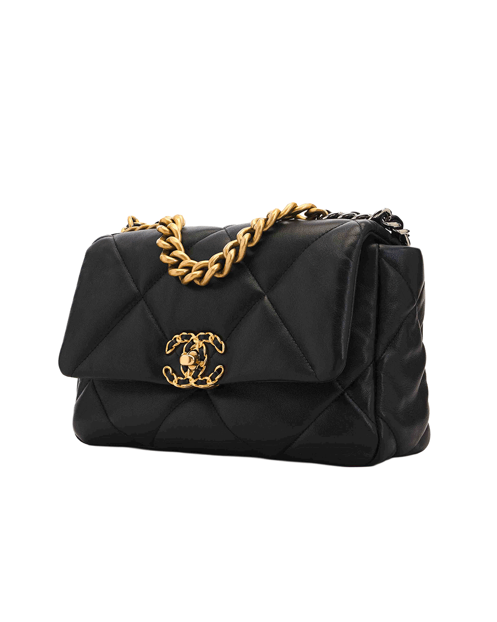 4 CHANEL FLAP 19 26 BLACK LAMB GHW 31082118 0145
