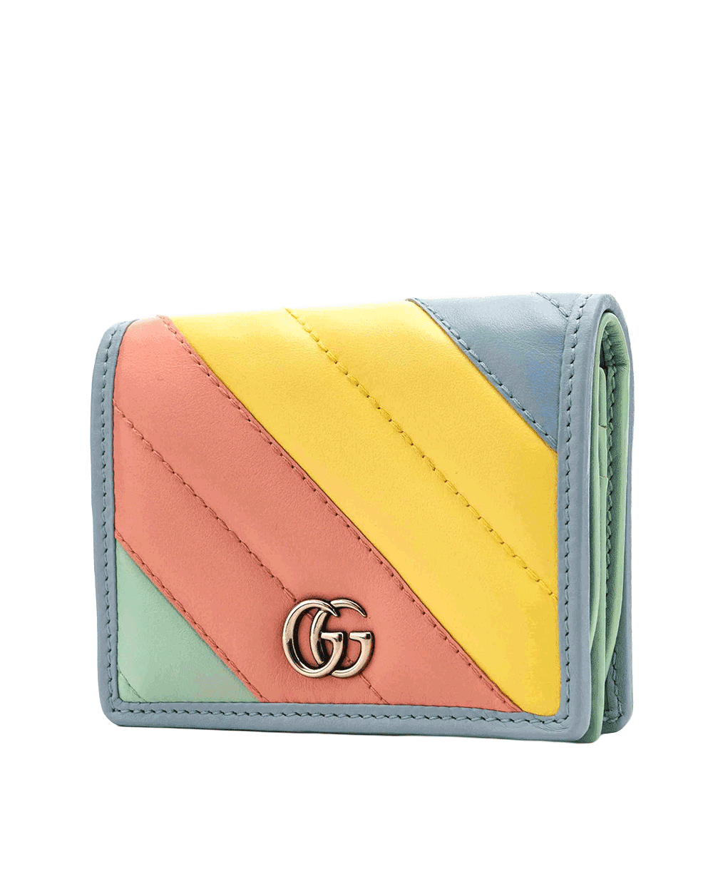 4 GUCCI BI FOLD MARMORNT WALLET SHORT MULTICOLOR CALF GHW 466492 2067 0129