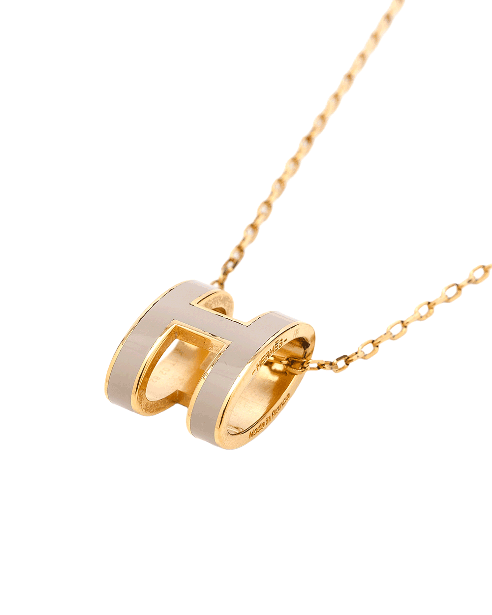 5 HERMES NECKLACE POP PM MARON GLACE GHW 0265