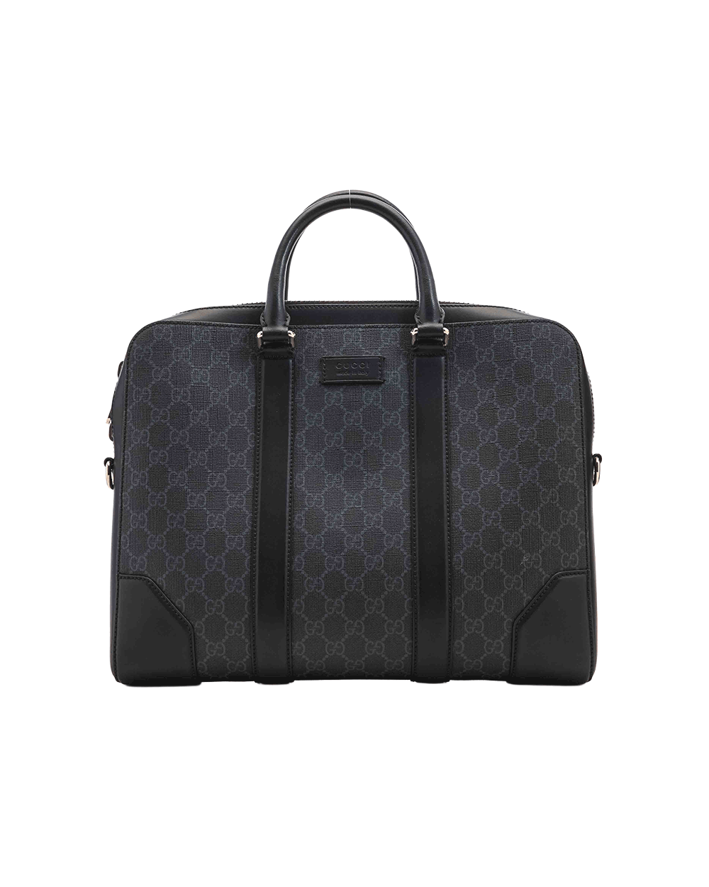 7 GUCCI BRIEFCASE BLACK GG SUPREME MONOGRAM CANVAS SHW 474135 525040 0021