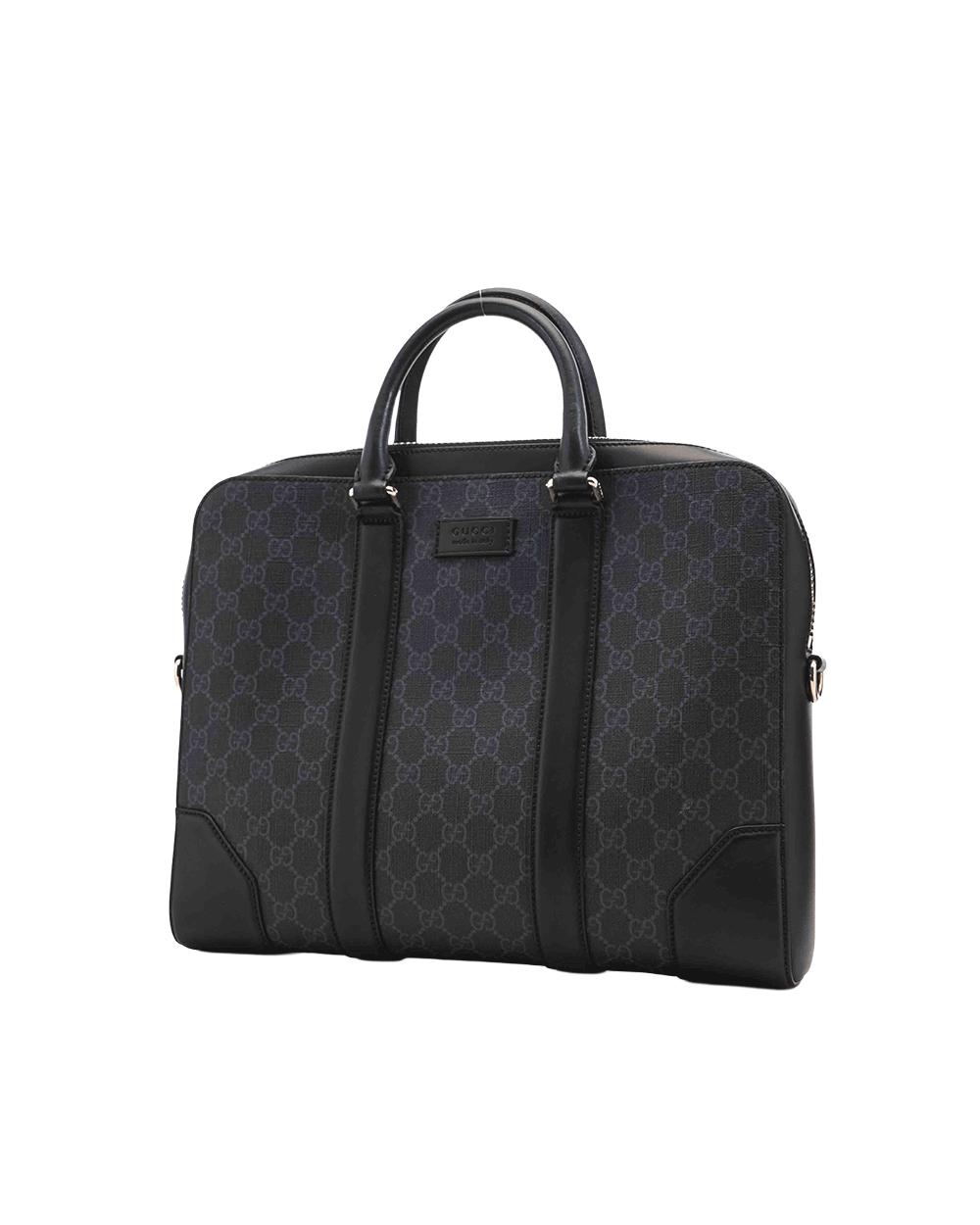 7 GUCCI BRIEFCASE BLACK GG SUPREME MONOGRAM CANVAS SHW 474135 525040 0022