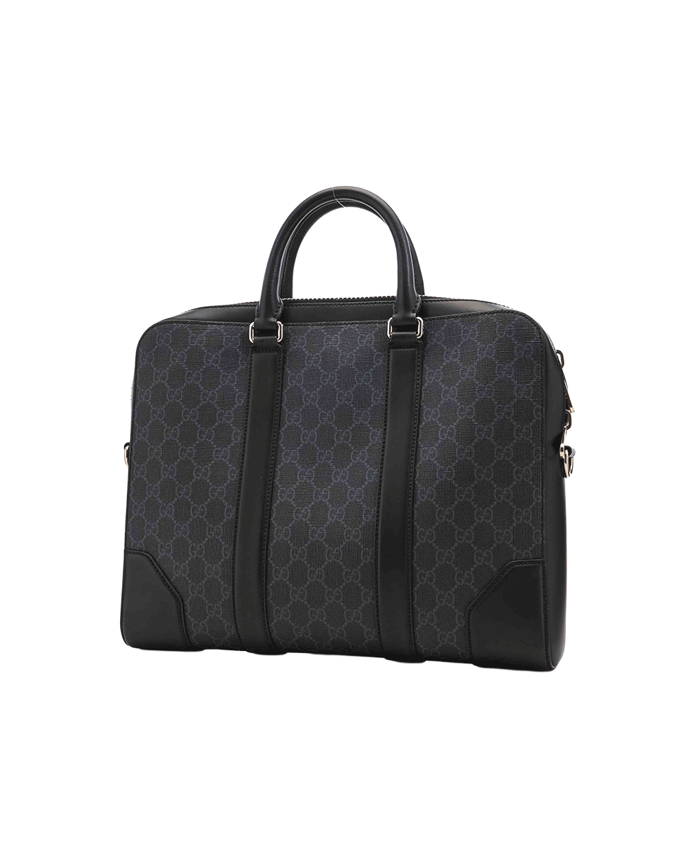 7 GUCCI BRIEFCASE BLACK GG SUPREME MONOGRAM CANVAS SHW 474135 525040 0023